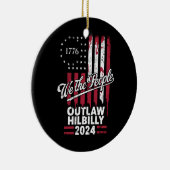 Trump Vance 2024 Donald Trump verbiedt Hillbilly Keramisch Ornament (Rechts)