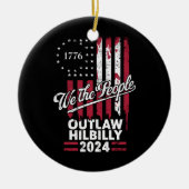 Trump Vance 2024 Donald Trump verbiedt Hillbilly Keramisch Ornament (Voorkant)