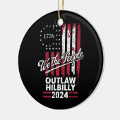 Trump Vance 2024 Donald Trump verbiedt Hillbilly Keramisch Ornament (Links)