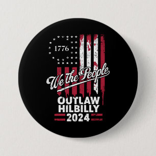 Trump Vance 2024 Donald Trump verbiedt Hillbilly Ronde Button 7,6 Cm