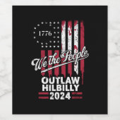 Trump Vance 2024 Donald Trump verbiedt Hillbilly Wijn Etiket (Enkel label)