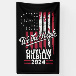 Trump Vance 2024 Donald Trump Vogelvrij Hillbilly Spandoek