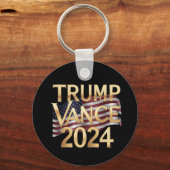 Trump Vance 2024: een gedurfde visie voor Amerika Sleutelhanger (Voorkant)