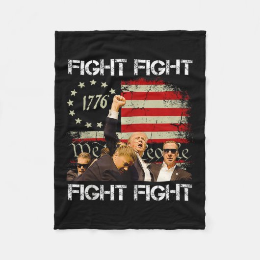 Trump Vance 2024 Fleece Deken (Voorkant)