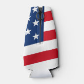 Trump Vance 2024 Foto met Amerikaanse vlag Flesjeskoeler (Achterkant)