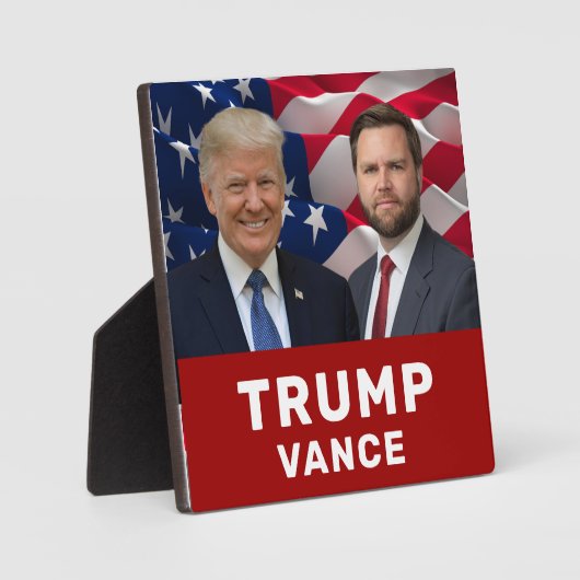 Trump Vance 2024 Fotoplaat (Voorkant)