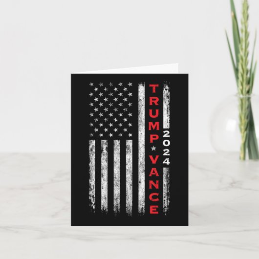 Trump Vance 2024 gedempt Kaart (Voorkant)