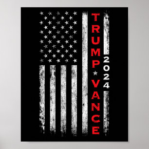 Trump Vance 2024 gedempt Poster