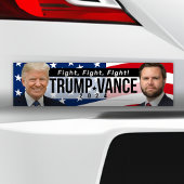 Trump Vance 2024 gevecht gevecht Quote Foto Bumpersticker