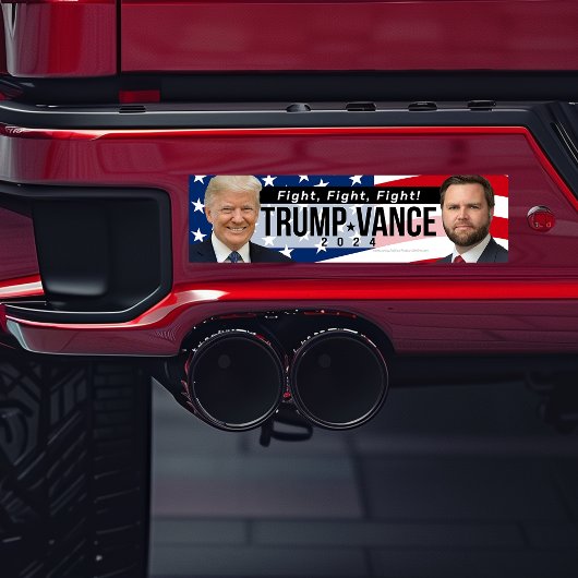 Trump Vance 2024 gevecht gevecht Quote Foto Bumpersticker
