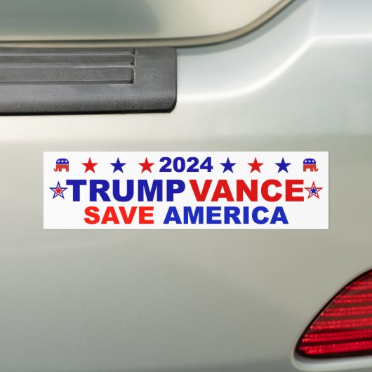 Trump Vance 2024 heeft Amerika gered Bumpersticker (Op auto)