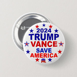 Trump Vance 2024 heeft Amerika gered Ronde Button 5,7 Cm