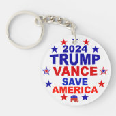 Trump Vance 2024 heeft Amerika gered Sleutelhanger (Voorkant)