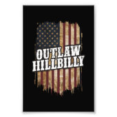 Trump Vance 2024 J.D. Vance Outlaw Hillbilly Foto Afdruk (Voorkant)