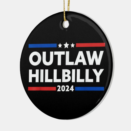 Trump Vance 2024 J.D. Vance Outlaw Hillbilly Keramisch Ornament (Links)