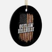 Trump Vance 2024 J.D. Vance Outlaw Hillbilly Keramisch Ornament (Rechts)