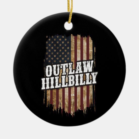 Trump Vance 2024 J.D. Vance Outlaw Hillbilly Keramisch Ornament (Voorkant)