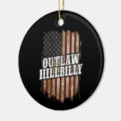 Trump Vance 2024 J.D. Vance Outlaw Hillbilly Keramisch Ornament (Links)