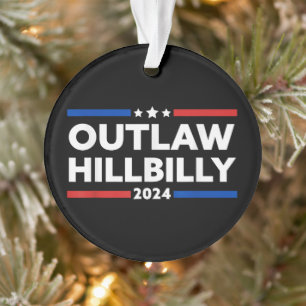 Trump Vance 2024 J.D. Vance Outlaw Hillbilly Ornament