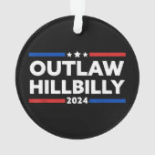 Trump Vance 2024 J.D. Vance Outlaw Hillbilly Ornament (achterkant)