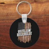 Trump Vance 2024 J.D. Vance Outlaw Hillbilly Sleutelhanger (Voorkant)