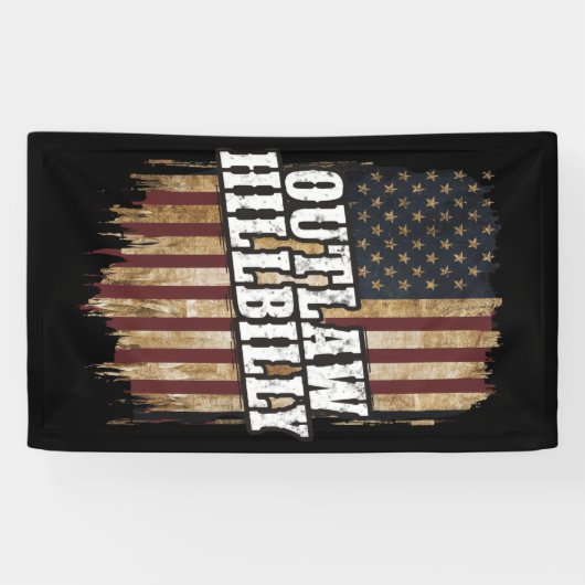 Trump Vance 2024 J.D. Vance Outlaw Hillbilly Spandoek (Horizontaal)