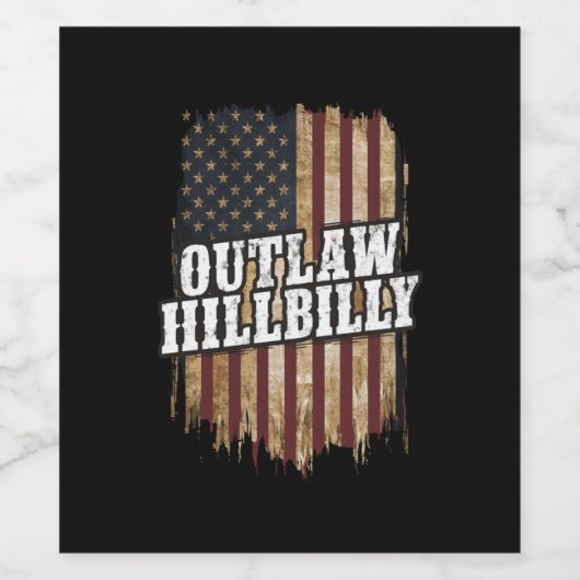 Trump Vance 2024 J.D. Vance Outlaw Hillbilly Wijn Etiket (Enkel label)