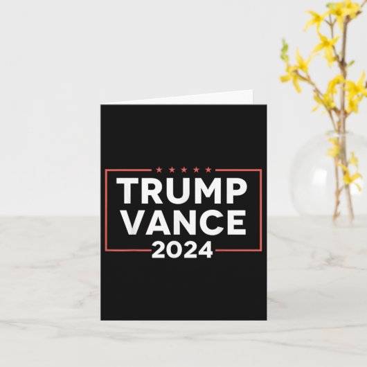 Trump Vance 2024 Kaart (Gele Bloem)