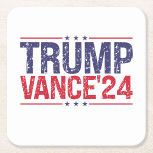 Trump Vance 2024 Kartonnen Onderzetters