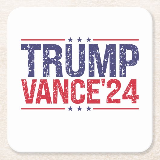 Trump Vance 2024 Kartonnen Onderzetters (Voorkant)
