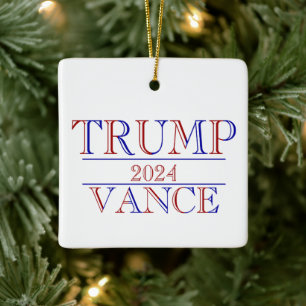 Trump Vance 2024 Keramisch Ornament