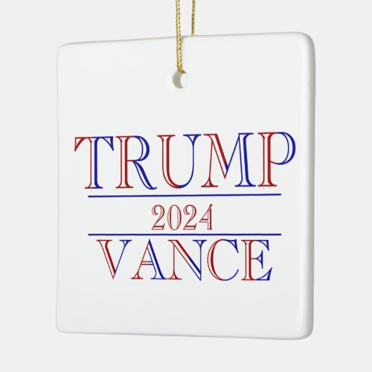Trump Vance 2024 Keramisch Ornament (Links)