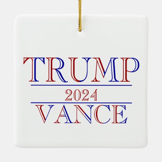 Trump Vance 2024 Keramisch Ornament (Achterkant)