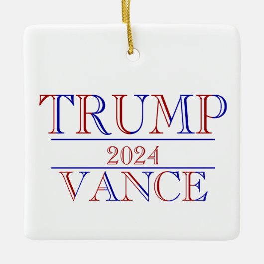 Trump Vance 2024 Keramisch Ornament (Voorkant)
