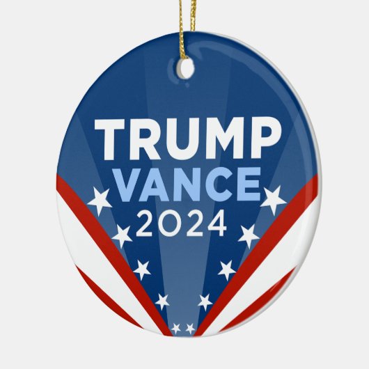 Trump Vance 2024 Keramisch Ornament (Links)