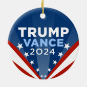Trump Vance 2024 Keramisch Ornament (Achterkant)