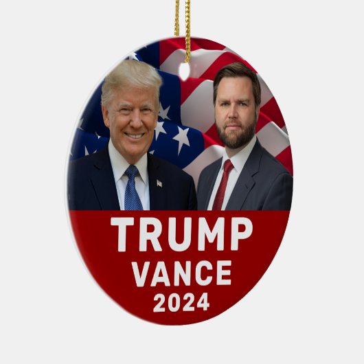 Trump Vance 2024 Keramisch Ornament (Rechts)