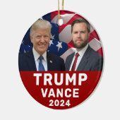 Trump Vance 2024 Keramisch Ornament (Links)