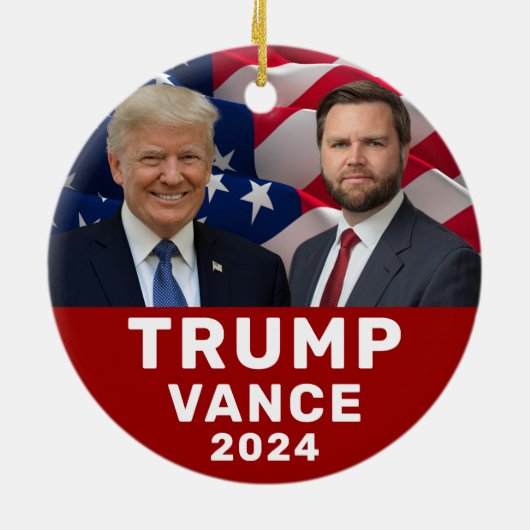 Trump Vance 2024 Keramisch Ornament (Achterkant)