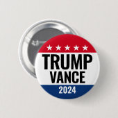 Trump Vance 2024 - Klassieke Campagne Design Sterr Ronde Button 5,7 Cm (Voorkant /achterkant)