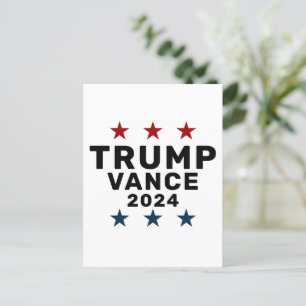 Trump Vance 2024 Klassieke ster Briefkaart