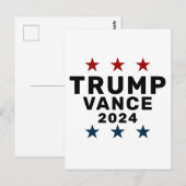 Trump Vance 2024 Klassieke ster Briefkaart (Voorkant / Achterkant)