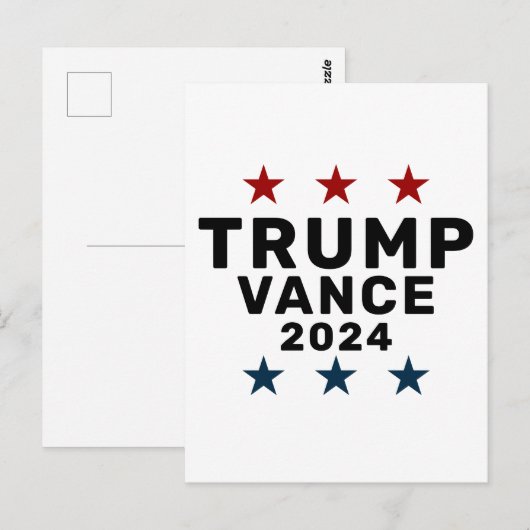 Trump Vance 2024 Klassieke ster Briefkaart (Voorkant / Achterkant)
