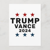 Trump Vance 2024 Klassieke ster Briefkaart (Voorkant)