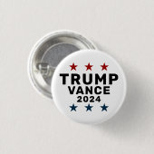 Trump Vance 2024 Klassieke ster Ronde Button 3,2 Cm (Voorkant /achterkant)