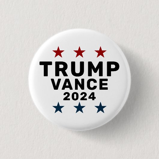 Trump Vance 2024 Klassieke ster Ronde Button 3,2 Cm (Voorkant)