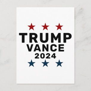 Trump Vance 2024 Klassieke Ster Uitnodiging Briefkaart