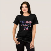 Trump Vance 2024 Logo Tri-Blend Shirt (Voorkant volledig)