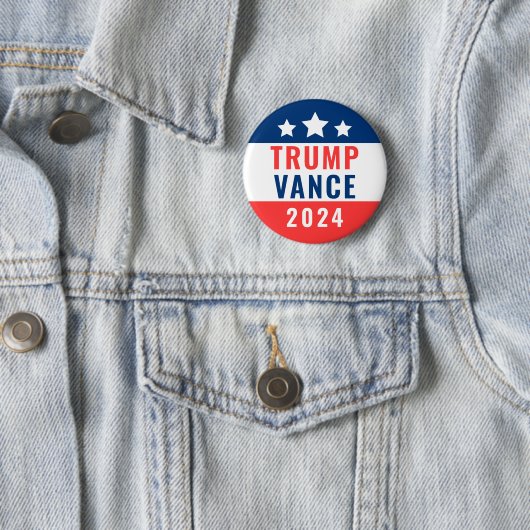 Trump Vance 2024 maken Amerika weer groot Ronde Button 5,7 Cm (In situ)