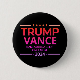 Trump Vance 2024 maken Amerika weer groot Ronde Button 5,7 Cm